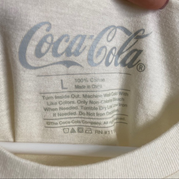 NWOT. Ivory Coke letter tee - Picture 2 of 2